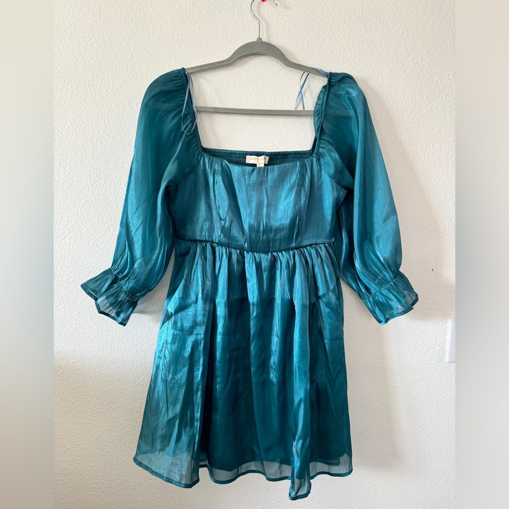 Blue sheer dress